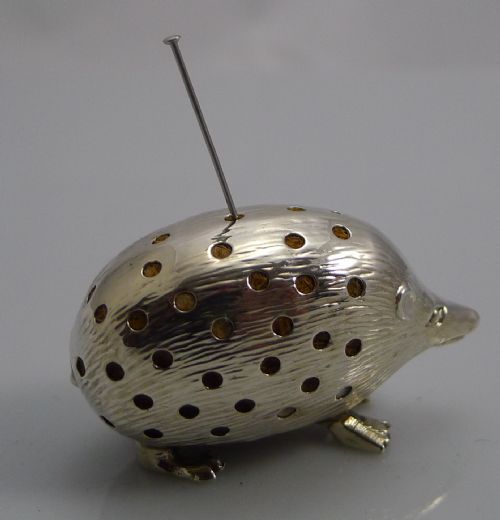 Charming Antique Novelty Pin Cushion in Sterling Silver - 1902