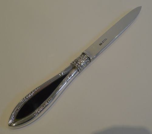 Antique Silver and Tortoiseshell Letter Opener