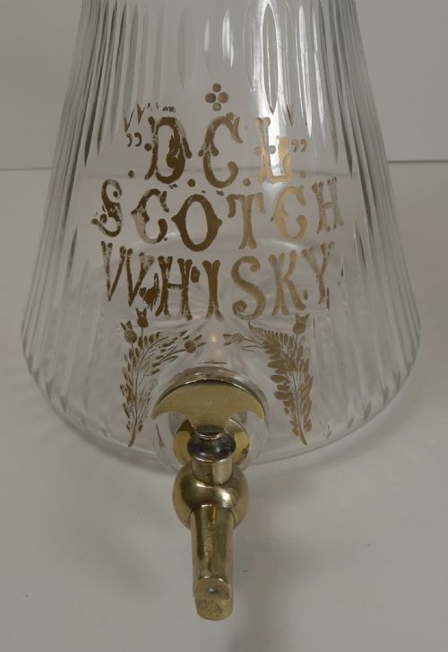 fig 1. Magnificent and Rare Scotch Whisky Advertising Scottish Thistle Decanter - 1898