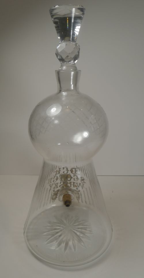 fig 3. Magnificent and Rare Scotch Whisky Advertising Scottish Thistle Decanter - 1898