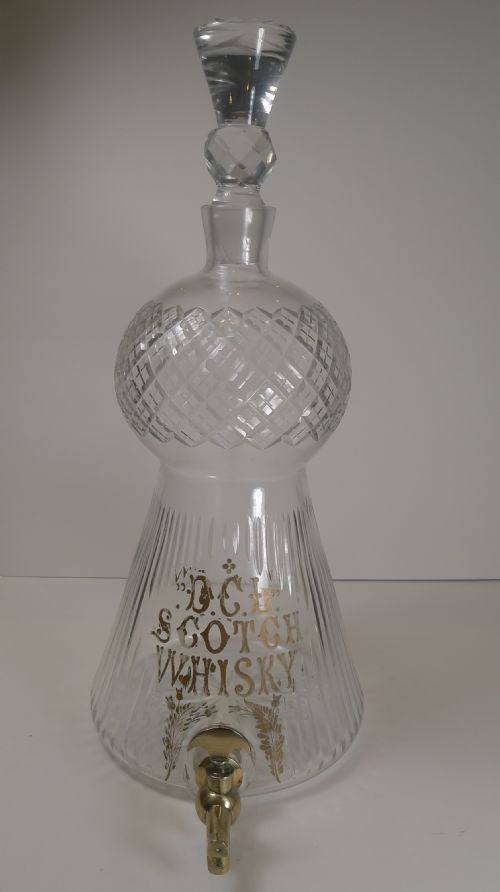 Magnificent and Rare Scotch Whisky Advertising Scottish Thistle Decanter - 1898