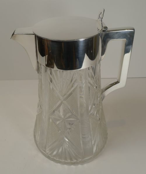 Antique English Cut Crystal Water / Lemonade Jug C.1900
