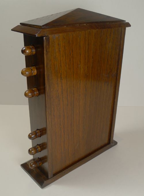 fig 1. Large Antique English Oak Perpetual Desk Calendar c.1900