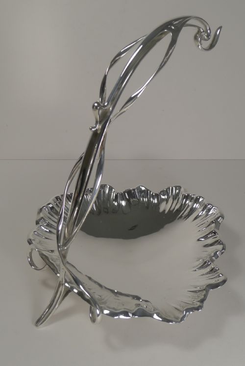 fig 1. Antique Art Nouveau Silver Plate Grape Stand by Elkington and Co. - 1910