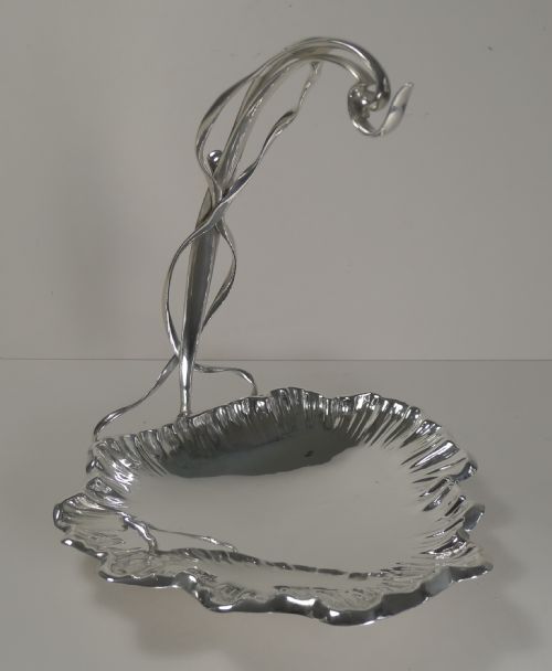 Antique Art Nouveau Silver Plate Grape Stand by Elkington and Co. - 1910