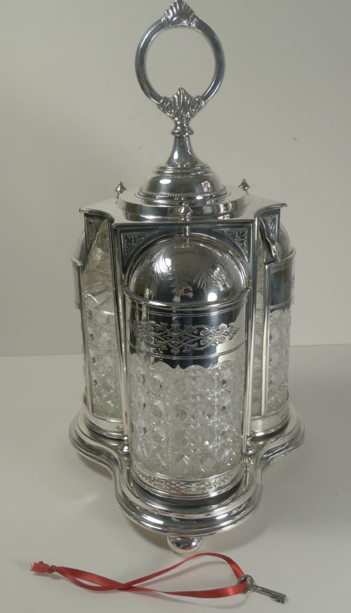 Rare Antique Novelty Mechanical / Automated Tantalus by Daniel and Arter C.1890