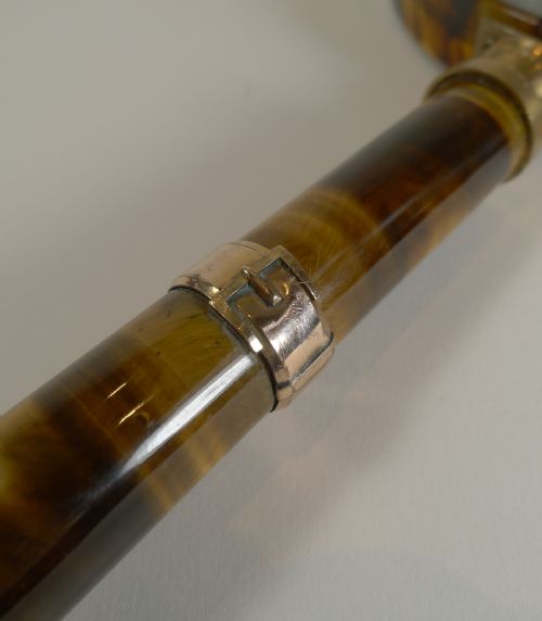 fig 2. Grandest Antique English Magnifying Glass - Rare Tigers Eye Handle c.1890