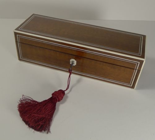 Fine Quality Anglo-indian Sandalwood Lined and Ivory Inlaid Box C.1840