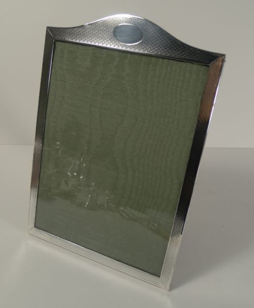 Elegant Large English Sterling Silver Photograph Frame - 1925
