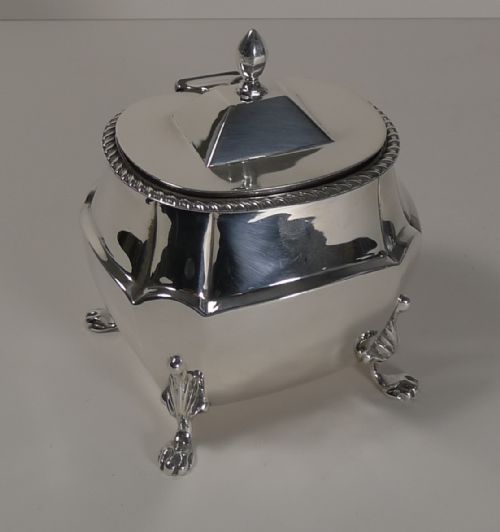 Quality Antique English Sterling Silver Tea Caddy - 1901