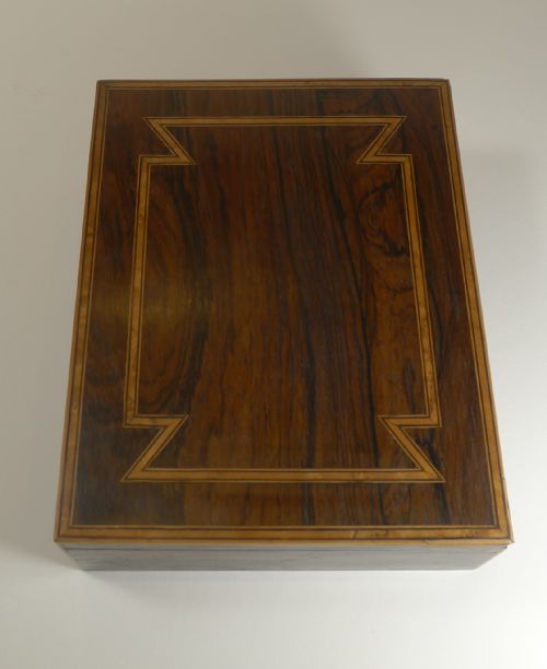 fig 1. Unique English Georgian Family Hair Display Box c.1810