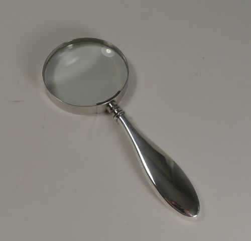 fig 1. Sterling Silver and Tortoise Shell Handled Magnifying Glass - Birmingham 1926
