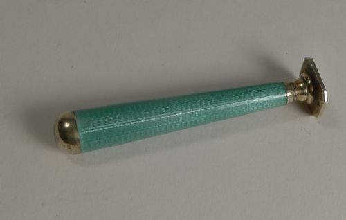 fig 1. Swedish Silver Gilt and Guilloche Enamel Desk Seal c.1920