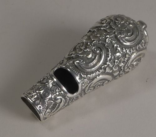 Antique English Sterling Silver Whistle by George Unite - 1877
