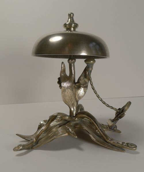 Fabulous and Unusual Antique English Desk or Counter Bell C.1880