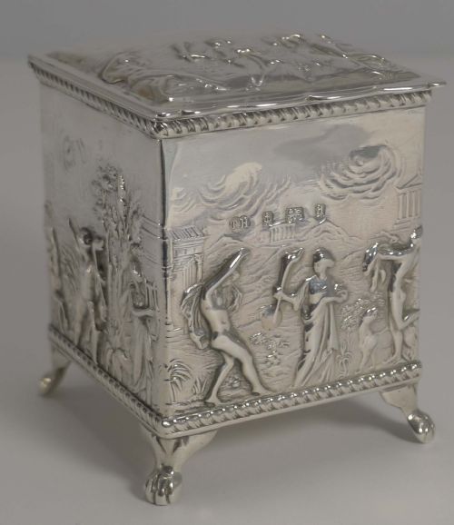 Magnificent Antique English Figural Tea Box / Caddy - 1900 by Thomas Hayes
