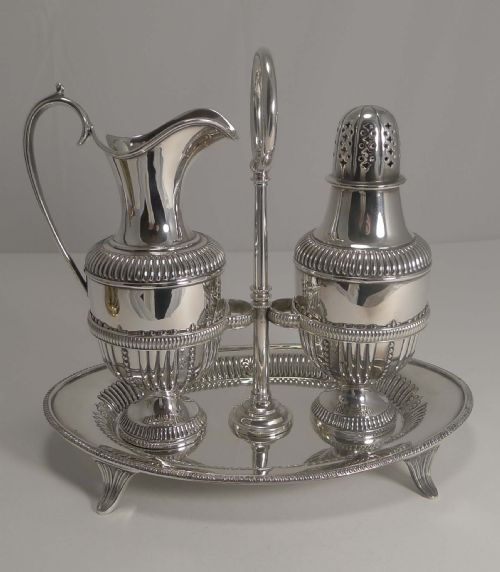 Antique English Silver Plated Sugar and Cream Set by Roberts and Belk C.1880