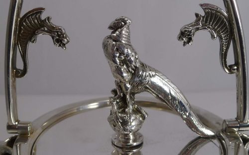 fig 1. Magnificent and Unusual Antique Cut Crystal and Silver Plated Biscuit Box c.1880
