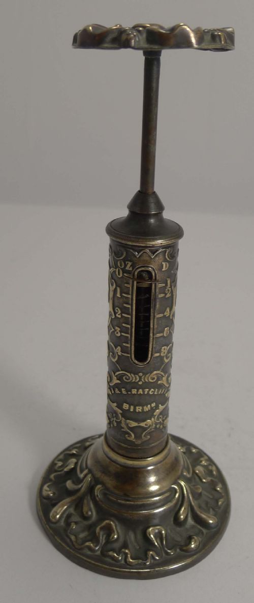 Highly Decorative Candlestick Letter or Postal Scale by J.e. Ratcliffe C.1850
