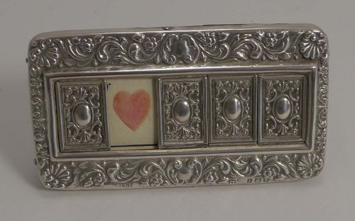 Antique English Sterling Silver Trumps / Whist Marker - 1907