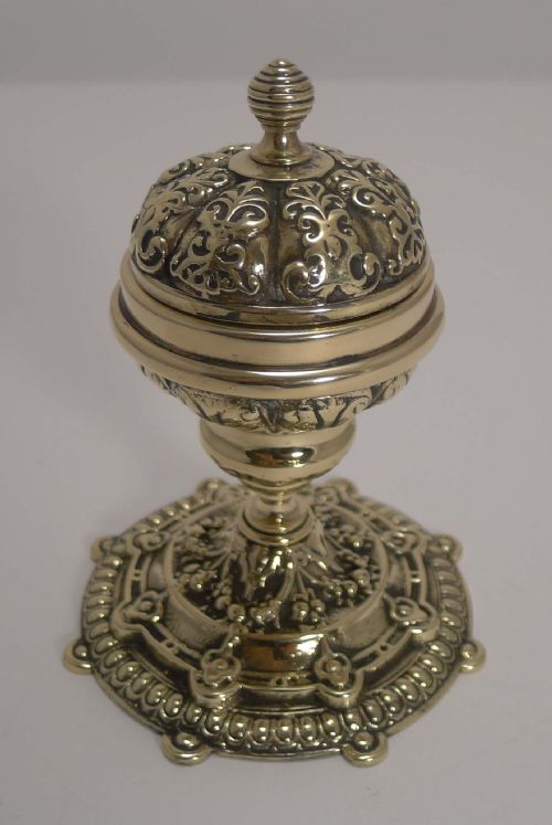 Antique English Brass Inkwell C.1880