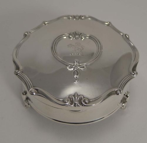 Ine Antique English Sterling Silver Jewellery Box by Mappin and Webb