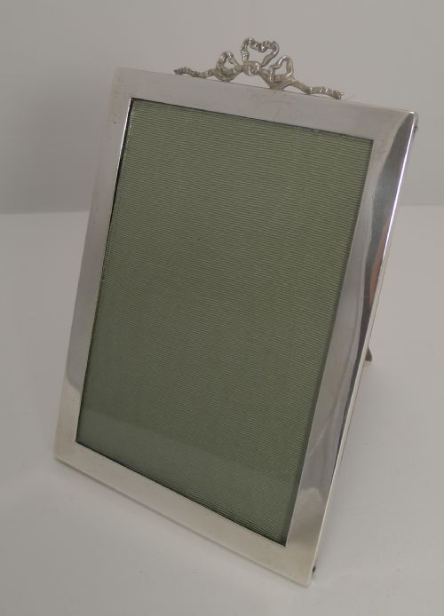Antique English Sterling Silver Photograph Frame by Stokes and Ireland