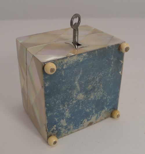fig 1. Superb Antique English Mother of Pearl and Abalone Scent Bottle Box c.1860