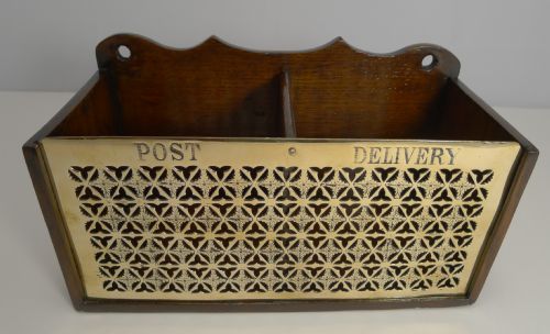 fig 1. Antique English Polished Oak & Brass