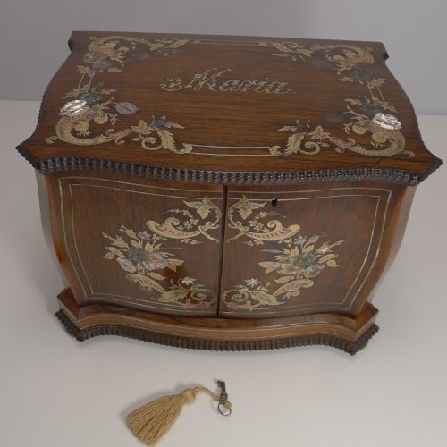 Museum Quality French Inlaid Jewellery Cabinet C.1850 - Maria