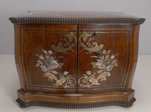 fig 2. Museum Quality French Inlaid Jewellery Cabinet c.1850 - Maria