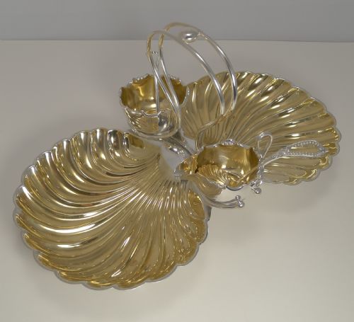 Antique English Silver Plated Strawberry Set by James Dixon & Co. C.1900