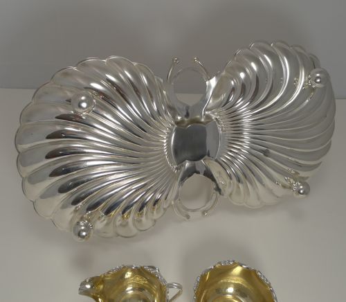 fig 2. Antique English Silver Plated Strawberry Set by James Dixon & Co. c.1900
