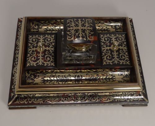 fig 2. Exquisite Top Notch Boulle Inkwell c.1890