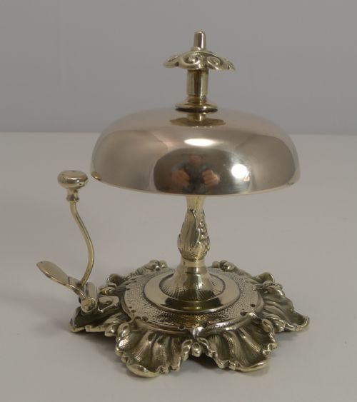 Antique English Brass Desk / Counter Bell C.1870