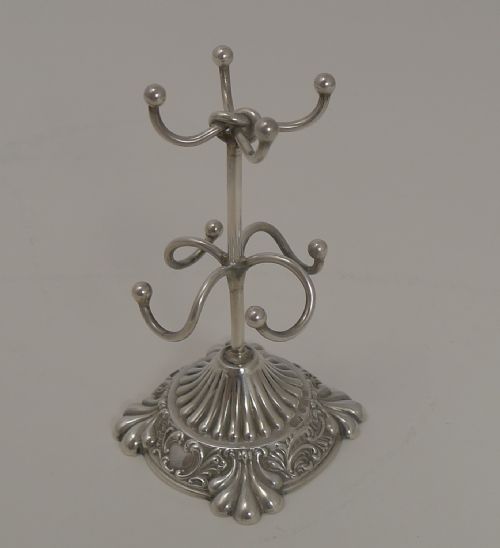Antique English Sterling Silver Ring Tree - 1903