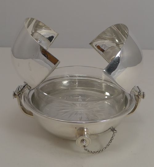 Rare Automated Heated Serving (Muffin) Dish by Hukin and Heath C.1900