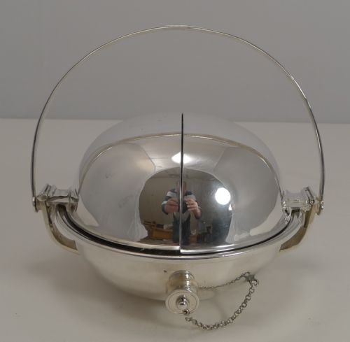 fig 1. Rare Automated Heated Serving (Muffin) Dish by Hukin and Heath c.1900