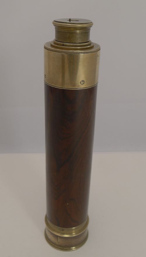 Antique Rosewood and Brass Telescope by Thomas Mason, Dublin