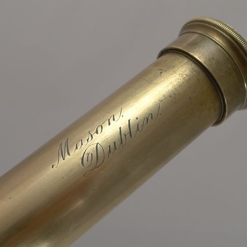 fig 1. Antique Rosewood and Brass Telescope by Thomas Mason, Dublin