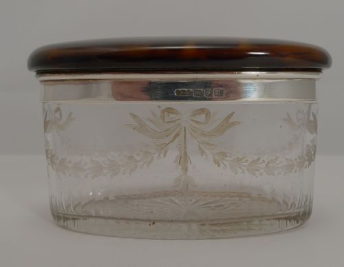 EXQUISITE SILVER AND TORTOISESHELL LIDDED BOX 1927 - ADDITIONAL PHOTO 3