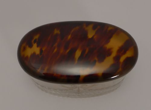 EXQUISITE SILVER AND TORTOISESHELL LIDDED BOX 1927 - ADDITIONAL PHOTO 4