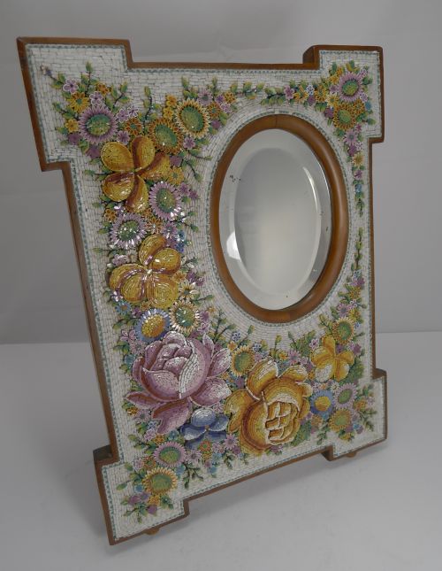 Large Antique Venetian Micro-mosaic Mirror C.1890