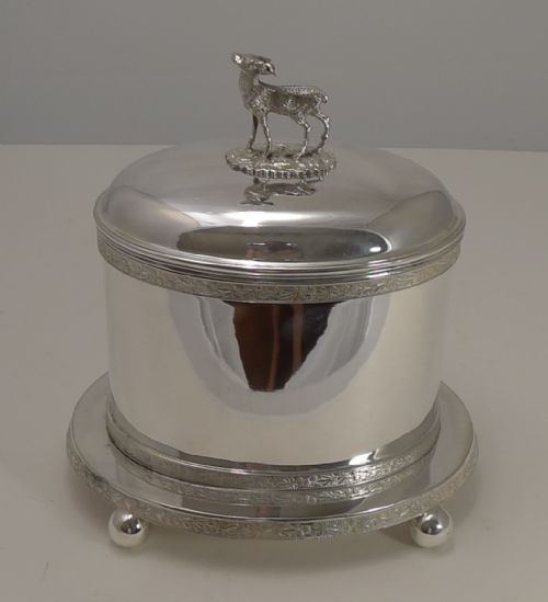 Handsome Antique English Biscuit Box by Boardman and Glossop C.1860