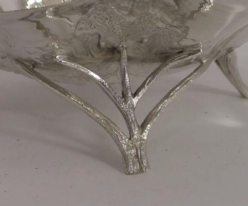 fig 2. Fine Quality English Silver Plated Grape Dish By Walker and Hall - 1899