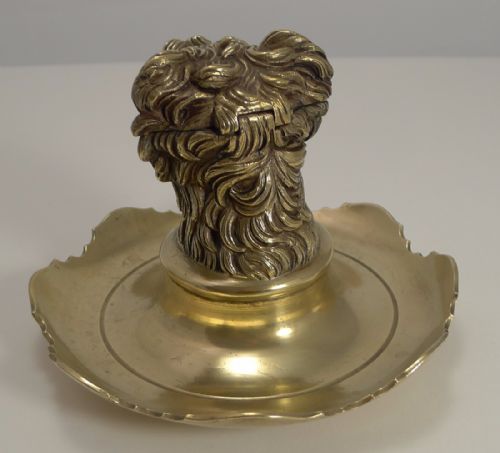 fig 4. Antique Figural Inkwell - Greyfriars Bobby - Dog - c.1880