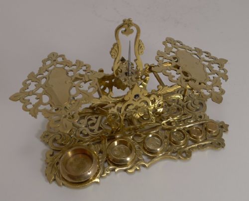 Exquisite Antqiue English Pierced / Reticulated Brass Letter / Postal Scale C.1855