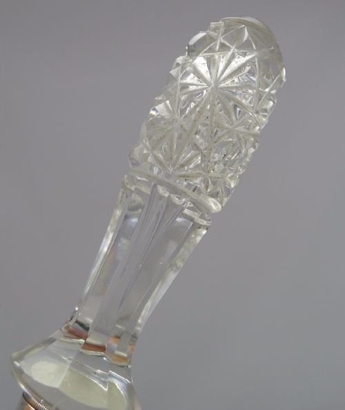 ANTIQUE CUT CRYSTAL AND STERLING SILVER VANITY BOX OR JAR 1905 - ADDITIONAL PHOTO 1