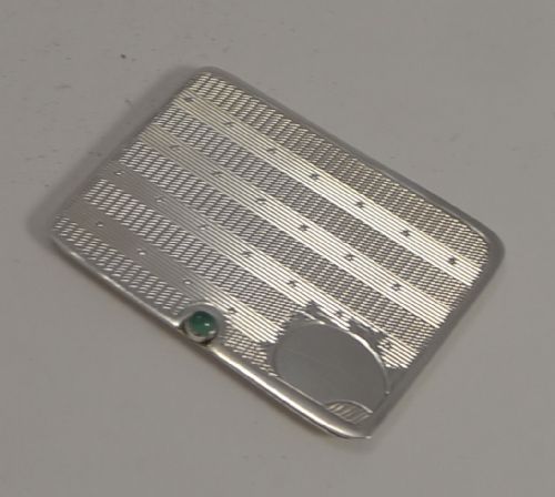 Unusual Antique English Sterling Silver Postage Stamp Box - 1905
