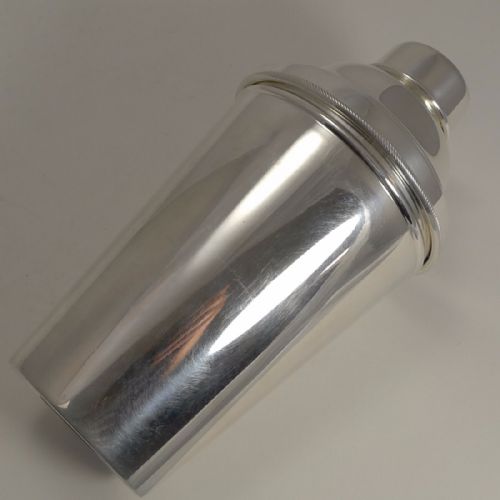 Large Vintage Silver Plated Cocktail Shaker with Integral Lemon Squeezer by James Dixon